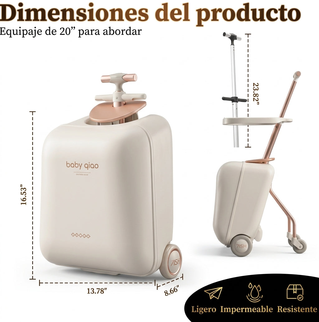 Maleta con asiento para viajar con tu peque