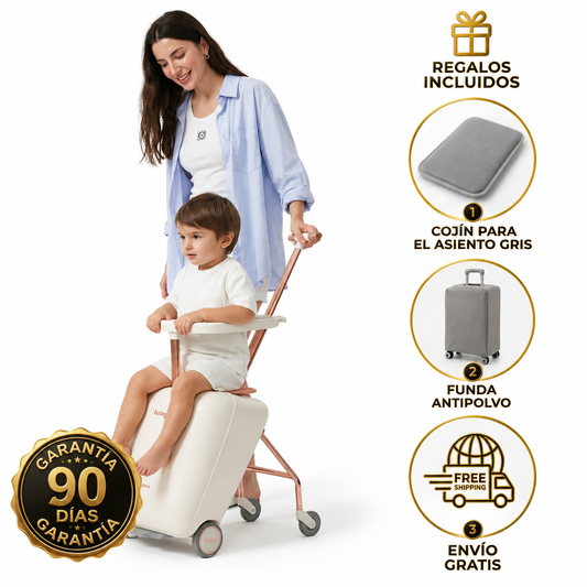 Maleta con asiento para viajar con tu peque